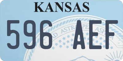 KS license plate 596AEF