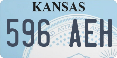 KS license plate 596AEH
