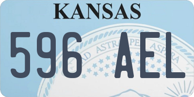 KS license plate 596AEL
