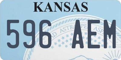 KS license plate 596AEM