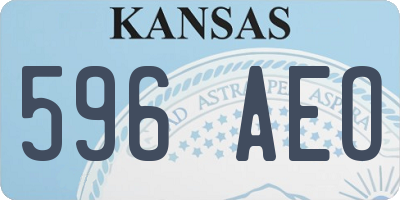 KS license plate 596AEO