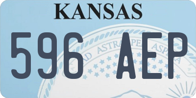 KS license plate 596AEP