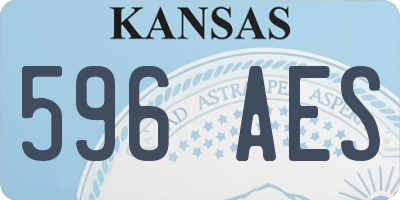 KS license plate 596AES