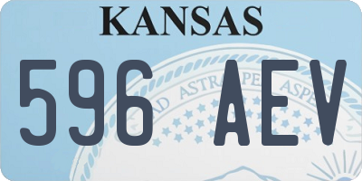 KS license plate 596AEV