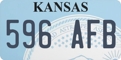 KS license plate 596AFB