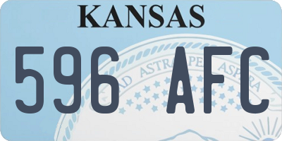 KS license plate 596AFC