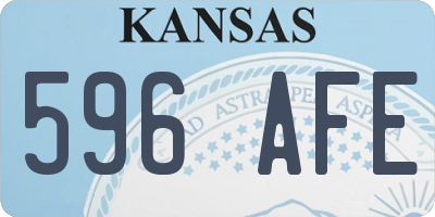 KS license plate 596AFE