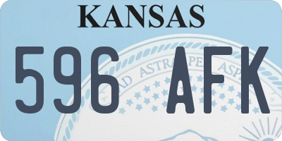 KS license plate 596AFK