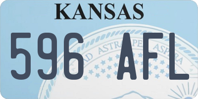 KS license plate 596AFL