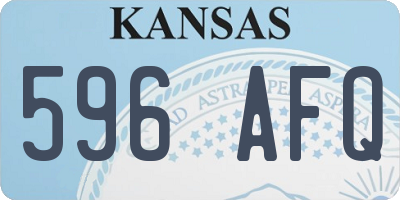 KS license plate 596AFQ