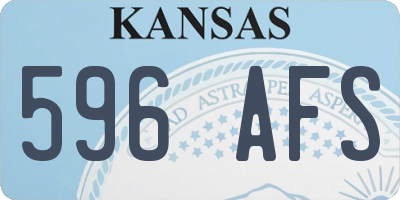 KS license plate 596AFS