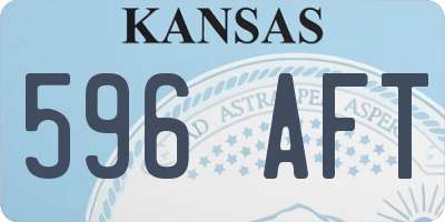 KS license plate 596AFT