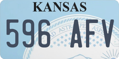 KS license plate 596AFV