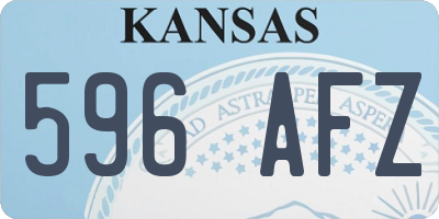 KS license plate 596AFZ