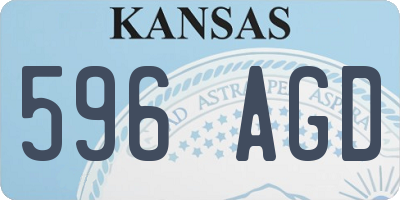 KS license plate 596AGD