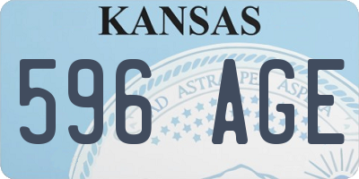 KS license plate 596AGE