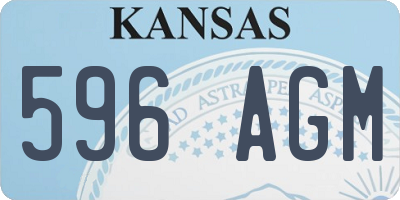 KS license plate 596AGM