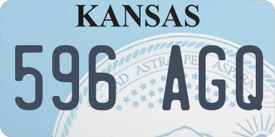 KS license plate 596AGQ