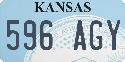 KS license plate 596AGY