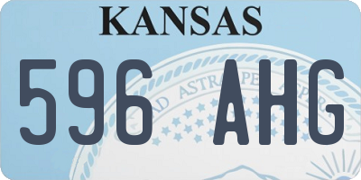 KS license plate 596AHG