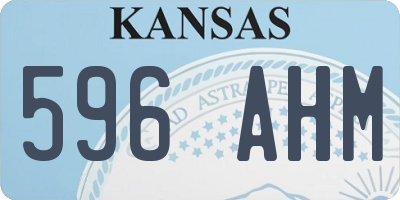 KS license plate 596AHM