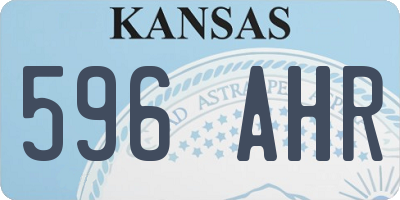KS license plate 596AHR