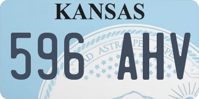 KS license plate 596AHV