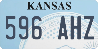 KS license plate 596AHZ