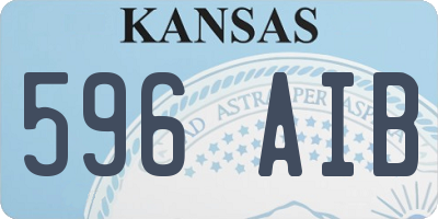 KS license plate 596AIB