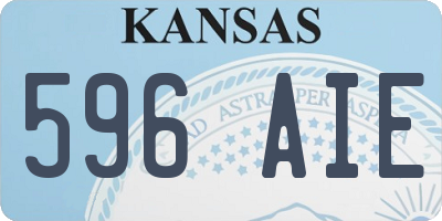 KS license plate 596AIE