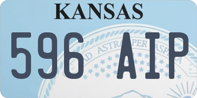 KS license plate 596AIP