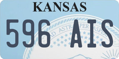 KS license plate 596AIS