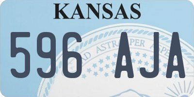 KS license plate 596AJA