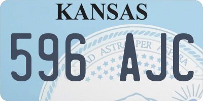 KS license plate 596AJC