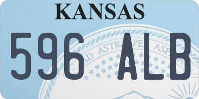 KS license plate 596ALB