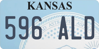 KS license plate 596ALD