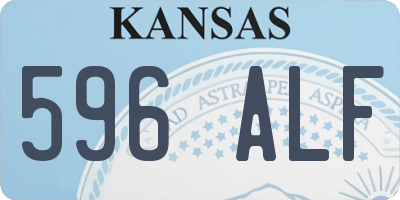 KS license plate 596ALF