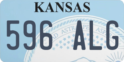 KS license plate 596ALG