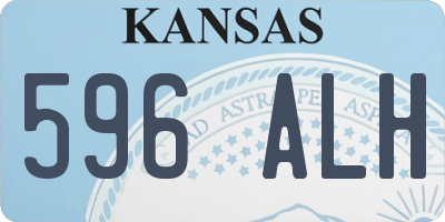 KS license plate 596ALH