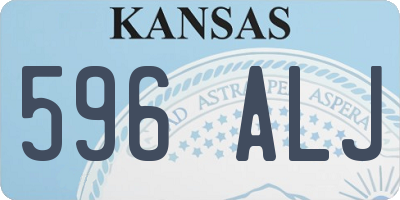 KS license plate 596ALJ