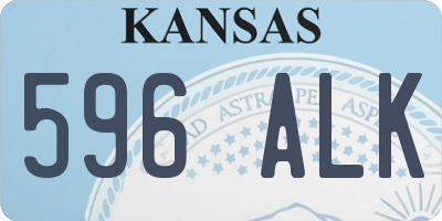 KS license plate 596ALK
