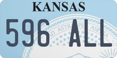 KS license plate 596ALL