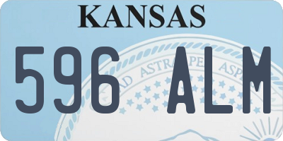 KS license plate 596ALM