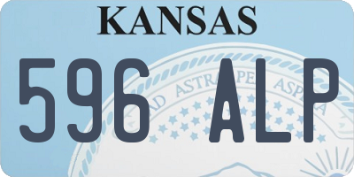 KS license plate 596ALP