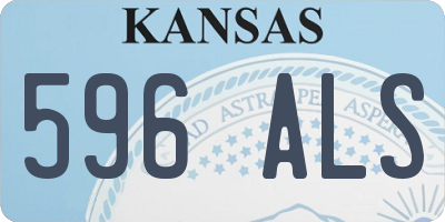 KS license plate 596ALS