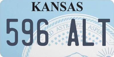 KS license plate 596ALT