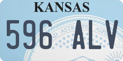 KS license plate 596ALV