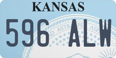 KS license plate 596ALW