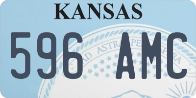 KS license plate 596AMC