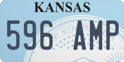 KS license plate 596AMP